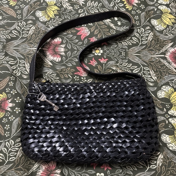 Vintage Fossil Leather woven bag - Picture 1 of 8